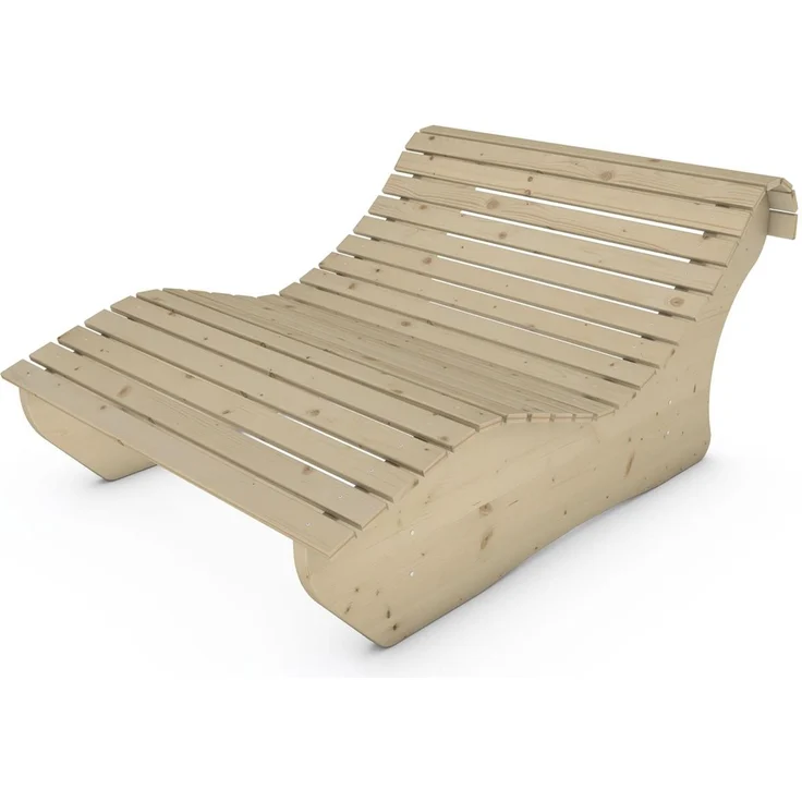 Relaxliege "Heiner" Gartenliege 120cm Fichte – Bild 2
