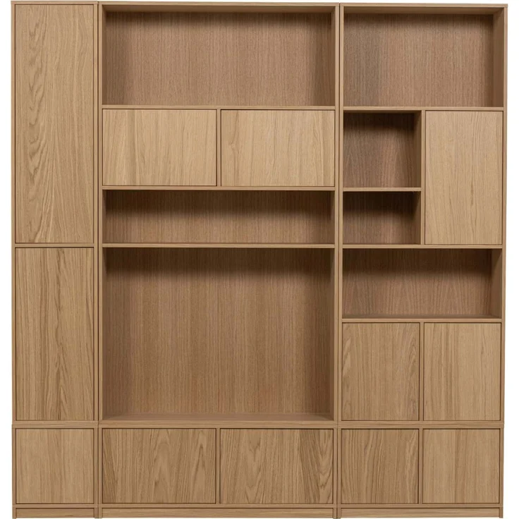 Modulschrank Modulair Eiche lackiert, modern mit Push-to-Open, natur, 44x40 cm, 2 Fächer – Bild 4