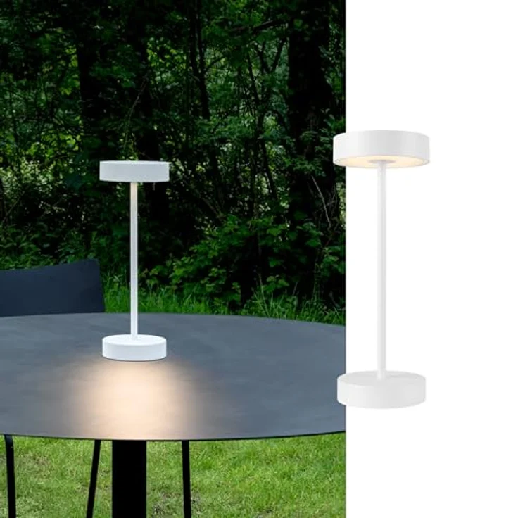 SLV VINOLINA, Tischleuchte, Akku, IP54, 2700/3000K, TOUCH, weiß - Ambiente- Tisch- und Standleuchten – Bild 2
