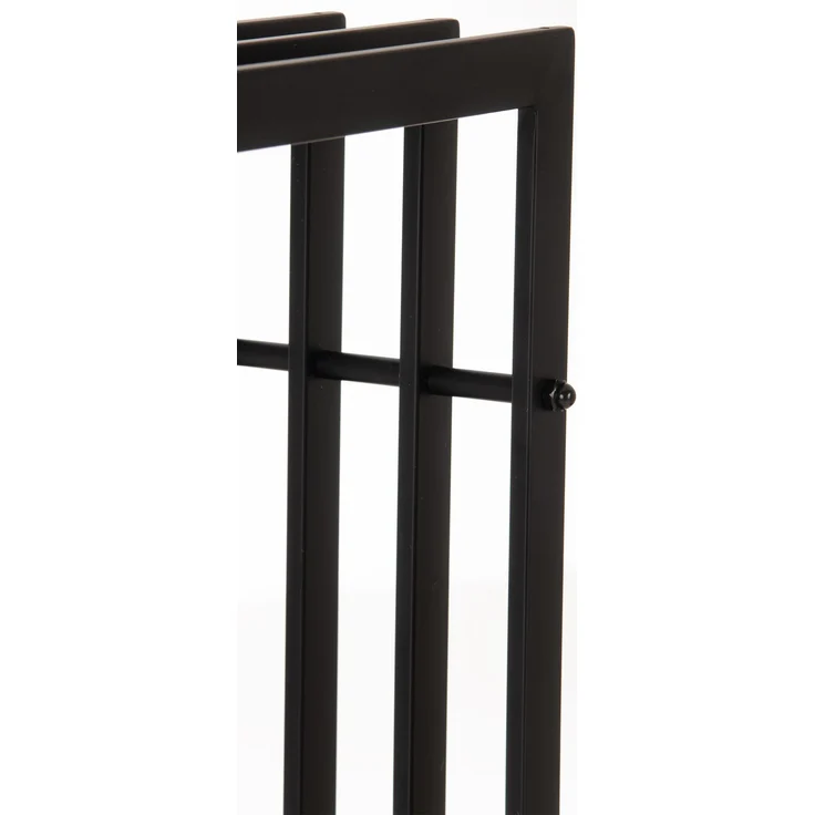 DELUKE® Kaminholzregal Metall PREMIUM - Innen und Aussen, Schwarz Brennholzregal innen Kaminholzständer Kaminholzhalter Feuerholzregal Aussen Holz stapeln Terrasse, 40x50x150cm – Bild 6