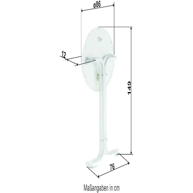 Stehtisch, Ø 86 cm, eisengrau