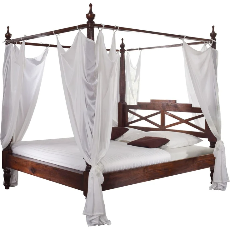 Himmelbett Akazie 180x200x224 nougat lackiert OXFORD #246 – Bild 1