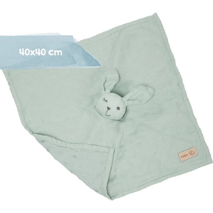 roba Geschenkset 'Lil Planet' - Bio-Bettschlange - Babydecke - Schmusetuch - Frosty Green – Bild 4