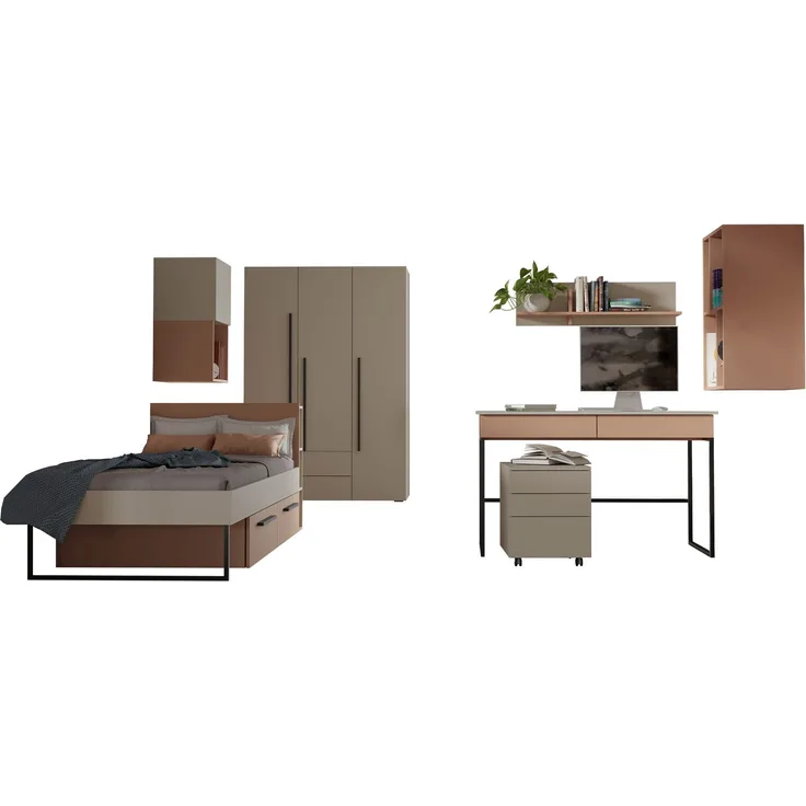 Mirjan24 Jugendzimmer-Set Latkop I (Farbe: Cashmere / Alpaca)