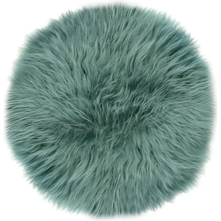 Sitzkissen LAMMFELL petrol D 34 cm türkis Bodenkissen Sitzsack