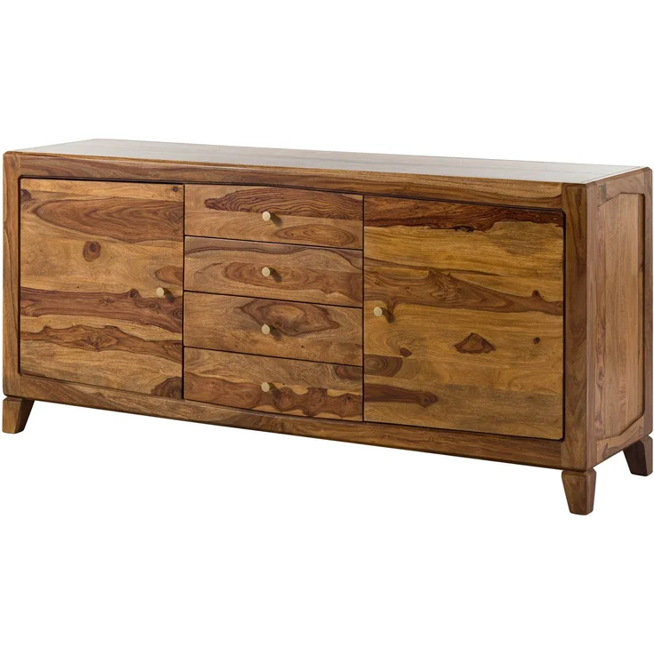 Sideboard Sheesham 175 x 45 x 80 braun lackiert ANCONA #123 – Bild 1