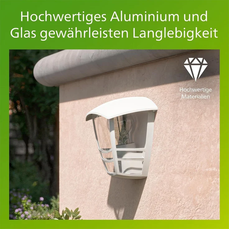 Philips Creek wall lantern white 1x60W 230V – Bild 5