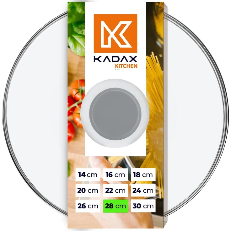 KADAX Hitzebeständiger Brattopfdeckel aus Glas, 28 cm – Bild 1