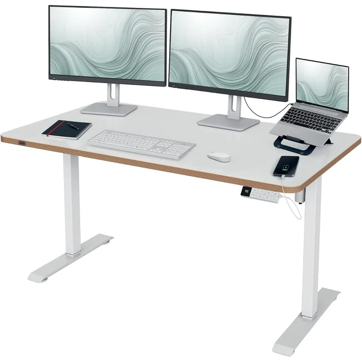 Leitz Ergo Schreibtisch 140x80 cm elekt. höhenverstellbar Erinnerungsf