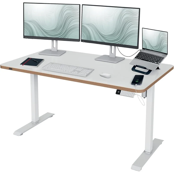 Leitz Ergo Schreibtisch 140x80 cm elekt. höhenverstellbar Erinnerungsf – Bild 1