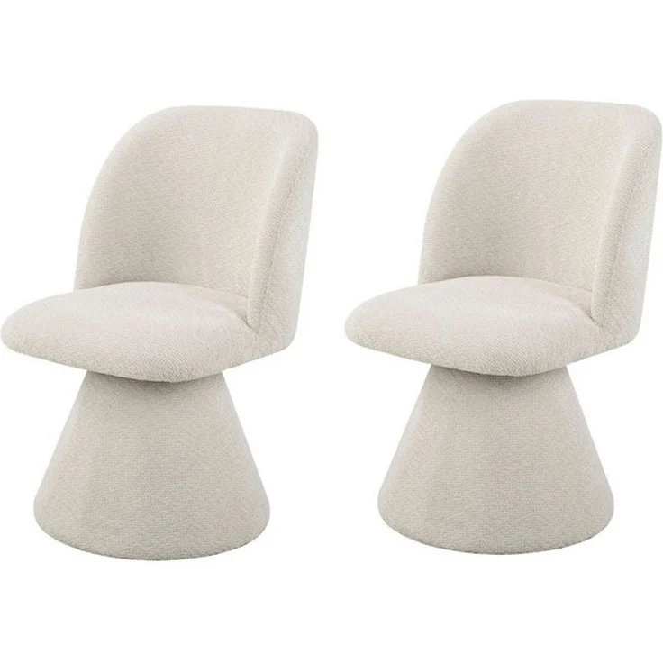 HELA Drehstuhl BARI II (Set, 2 St), 360° drehbar, Polsterfuß, Webstoff, fest gepolstert, 2er Pack – Bild 4