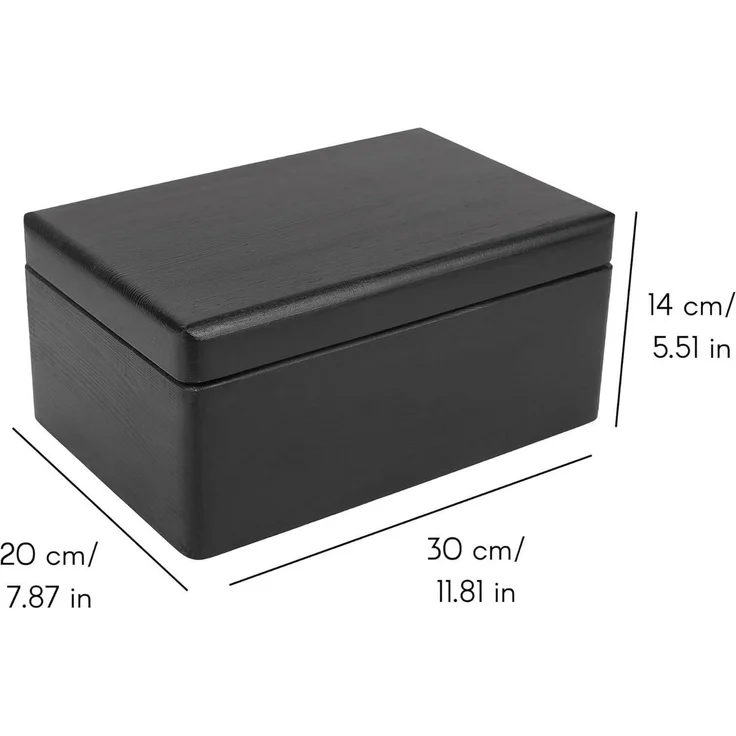 Creative Deco Holzkiste mit Deckel Groß Erinnerungsbox Baby Holzbox 30 x 20 x 14 cm, mit Scharnieren – Bild 3