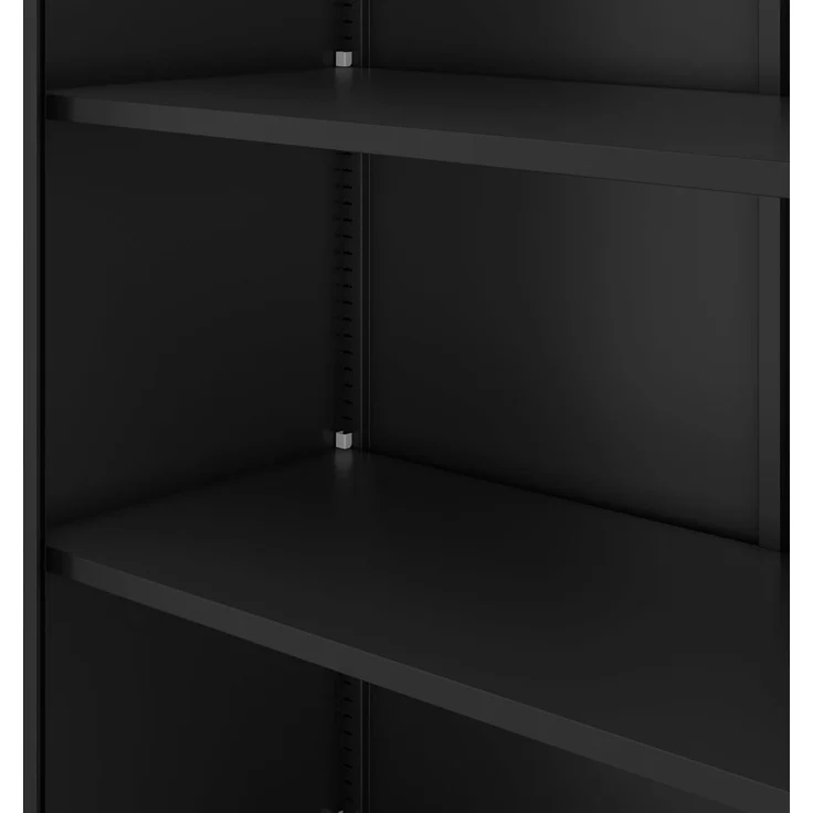 Jan Nowak Metallschrank Jan II 185 x 115 x 40 cm - Aktenschrank abschließbar mit 2 Türen, Mehrzweckschrank mit 5 Ebenen, Büroschrank aus Stahlschrank mit Pulverbeschichtung - Schwarz – Bild 9