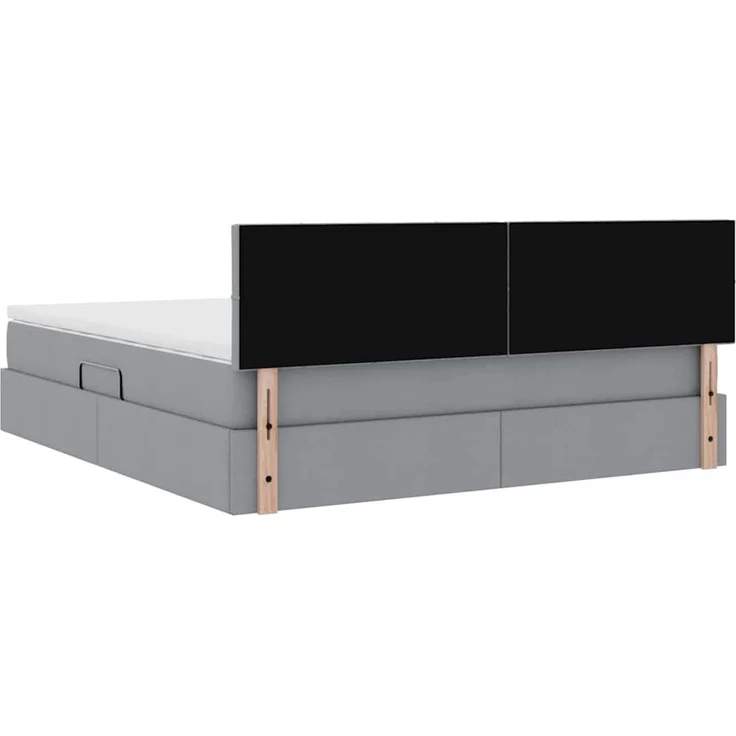 vidaXL LED-Speicherbett mit Matratze Hellgrau 180 x 200 cm Stoff 3371160 – Bild 12