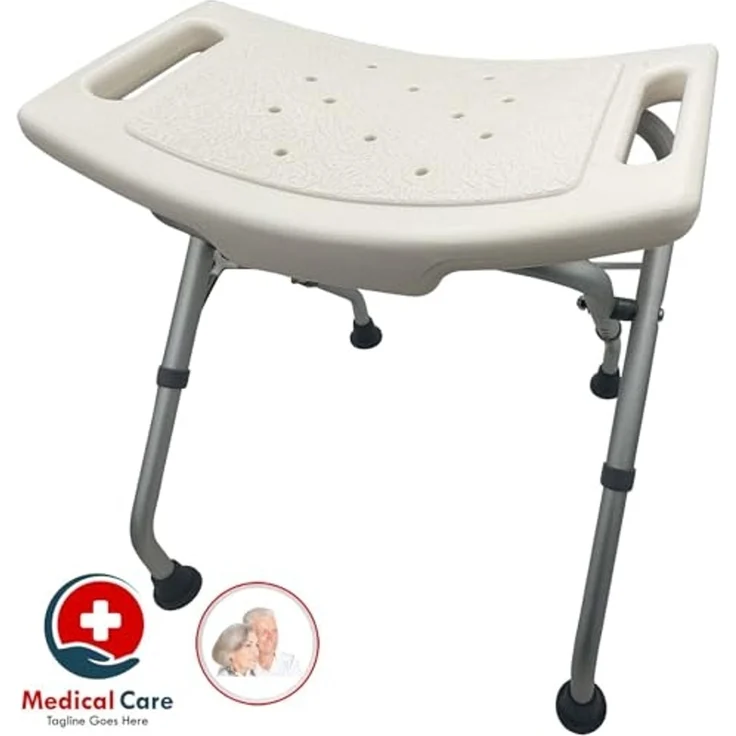 Duschhocker | höhenverstellbarer Duschstuhl 47-51cm | klappbar & platzsparend | rutschfester Duschsitz | Senioren Badhocker | werkzeuglose Montage | Duschhilfe für mehr Sicherheit | Made in Germany – Bild 3