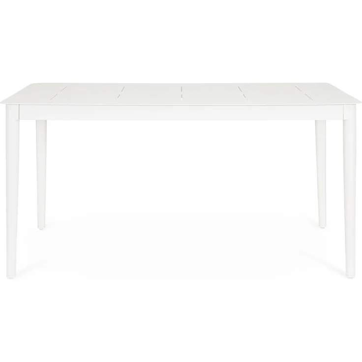 Gartenesstisch Ulbal aus Aluminium, modern, weiß, pulverbeschichtet, passend für 4–6 Personen – Bild 3