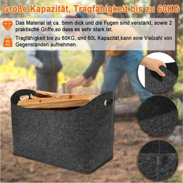 FIVMEN Allzweckkorb Henkeltasche Aufbewahrungstaschen (Set) – Bild 3