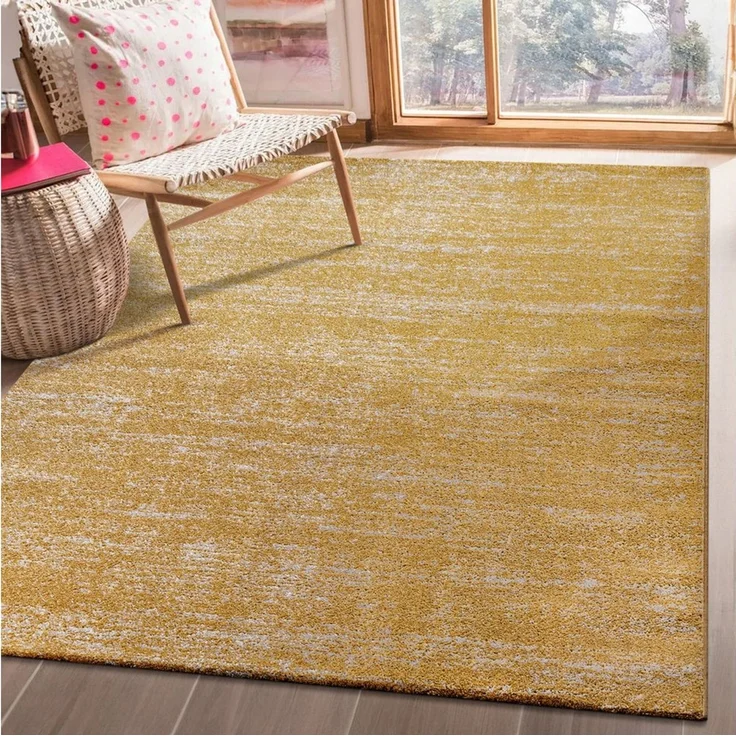Sanat Teppich Oslo, auch als Läufer und in Rund, rechteckig, Höhe: 10 mm, meliert, robuster Kurzflor, Wohnzimmer, Schlafzimmer, Kinderzimmer – Bild 1