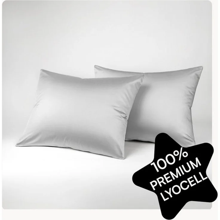 Seralino Kissenbezüge Set aus 100% Lyocell (Tencel) in Gr. 40x80, 80x80, 40x60cm, (2 Stück), besonders weich, schnelltrocknend, atmungsaktiv, aus Eukalyptusfasern – Bild 4