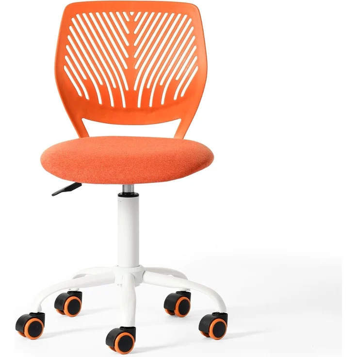 FurnitureR Schreibtischstuhl, ergonomischer Drehstuhl ohne Armlehnen, höhenverstellbarer Bürostuhl mit Rollen, komfortabler Arbeitsstuhl für Home Office, Schlafzimmer und Arbeitszimmer