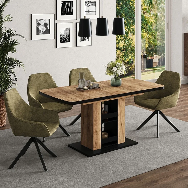 Esstisch Fenaro Goldkraft Eiche 120 x 80 cm Vicco – Bild 3