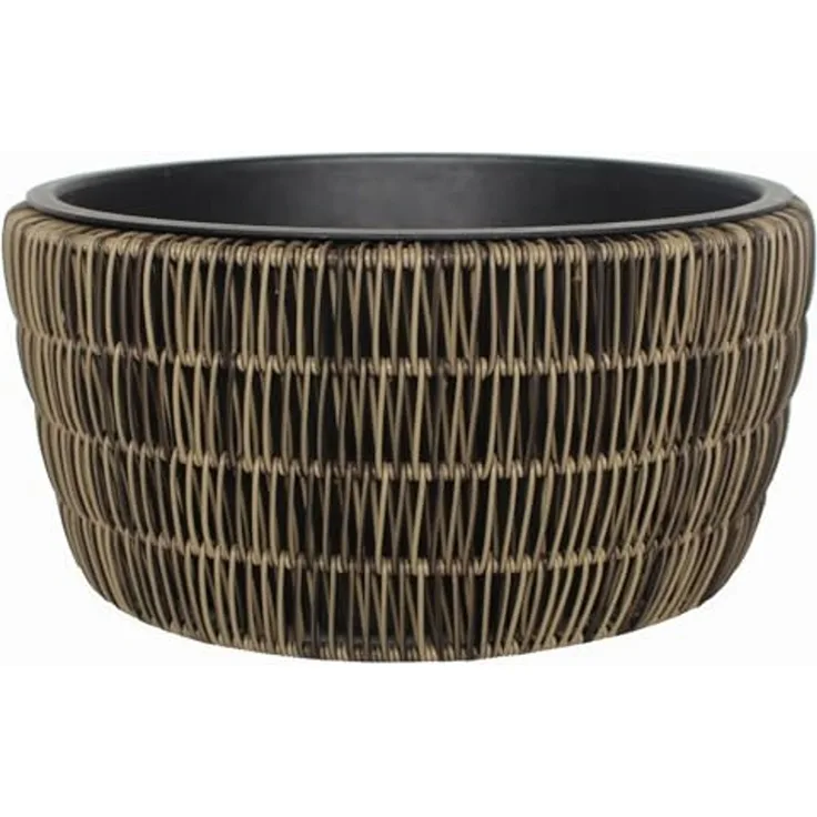 TrendLine Polyrattan Schale Ø 44 x 21 cm mit Einsatz
