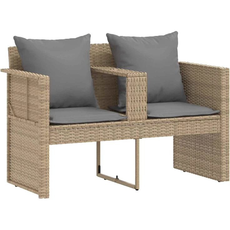 vidaXL Garten-Sofa 8 Stk. Poly-Rattan Beige und Hellgrau 42025899 – Bild 5