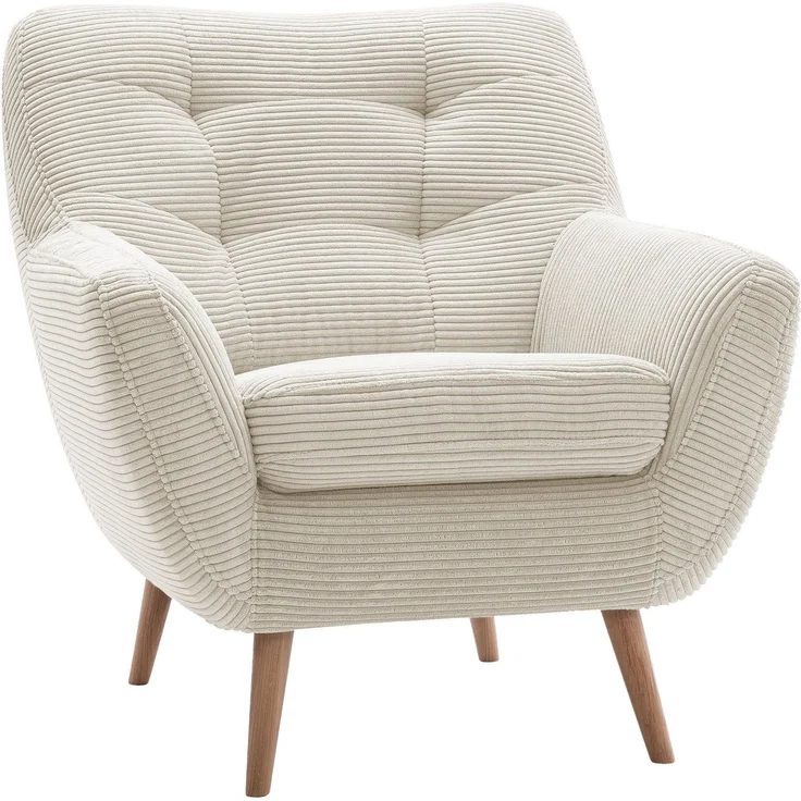 exxpo - sofa fashion Sessel Scandi, Loungesessel mit tollem Sitzkomfort, hochwertige Polsterung, bequem, hohe Holzfüße – Bild 3