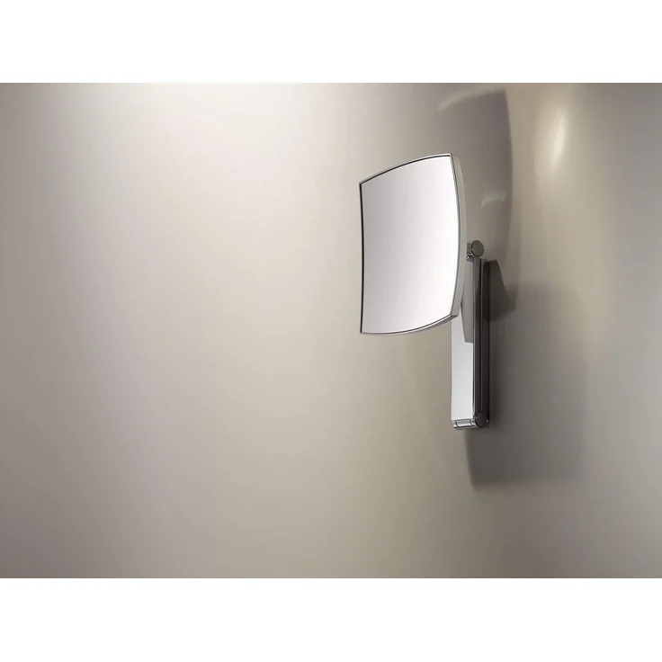 Keuco Kosmetikspiegel iLook_move (Wandmontage, modern), Wandspiegel, 5-facher Vergrößerung, 20x20cm, eckig, chrom, Wandmontage – Bild 5