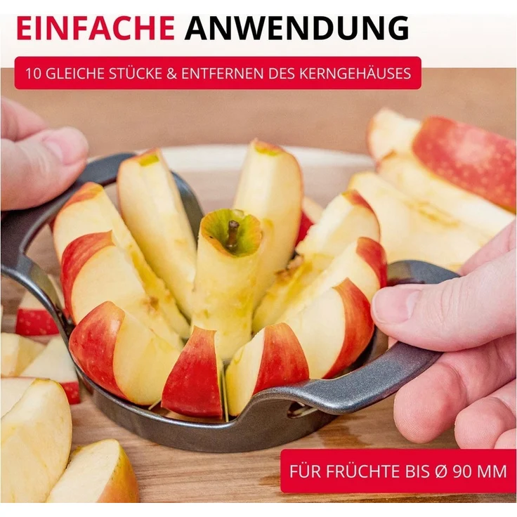 WESTMARK Obstschneider / Apfel- und Birnenteiler mit Schneidteller »Divisorex-Spezial« Black, griffige Haptik – Bild 2