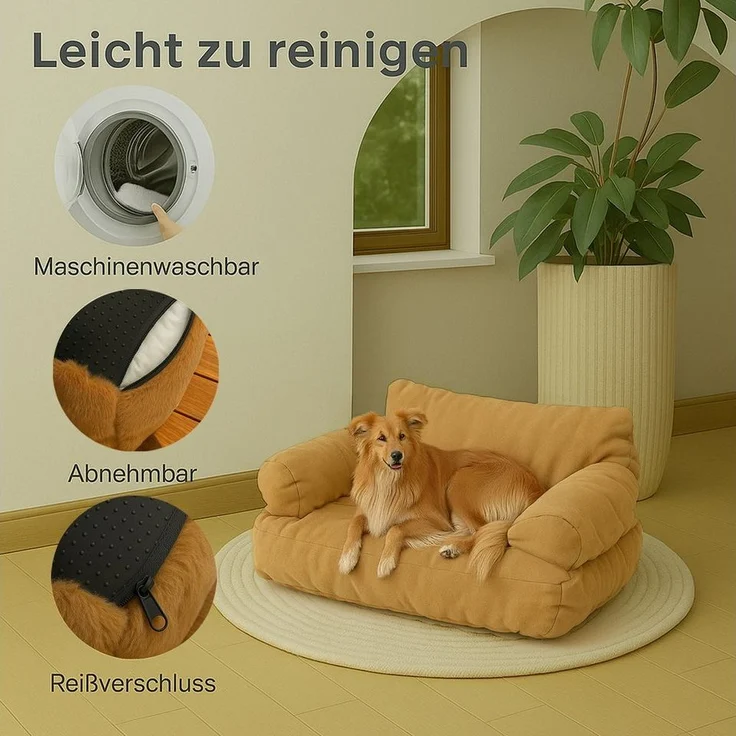 Roxlin Tierbett Hundebett Kleines Hundesofa Flauschig und Waschbar für kleine Hunde – Bild 2