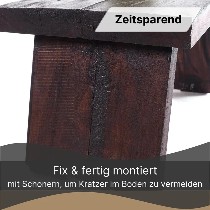 DESIGN DELIGHTS Hocker NOSTALGISCHER FUßHOCKER "SCHEMEL", Altholz massiv, Holzhocker, Farb – Bild 4