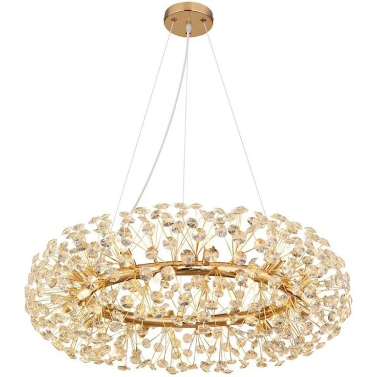 GLOBO LIGHTING Kronleuchter GLOBO Lighting Kronleuchter KATRINA DH 80x150 cm gold Luster Krone, Warmweiß – Bild 4