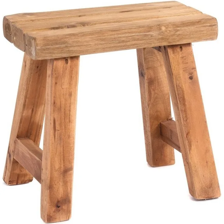 DESIGN DELIGHTS Hocker SITZHOCKER "RUSTIC", 41x42x24cm (HxBxT), Holz massiv, Holzhocker, F