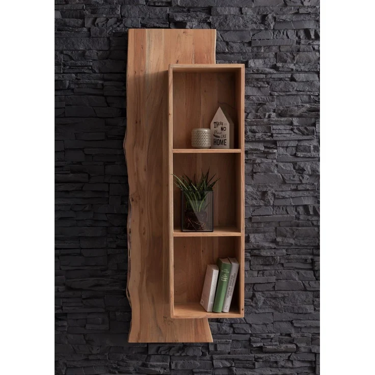 Wandregal Akazie 50x22x147 natur lackiert PURE ACACIA #101 – Bild 3