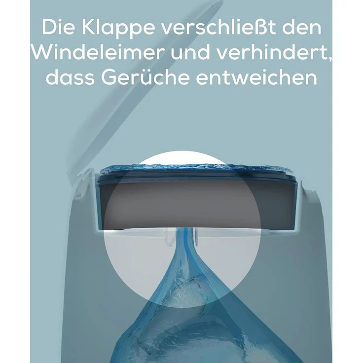 Angelcare Windeleimer Classic XL Rückenfreundliche Höhe 69 cm inkl. Kassette – Bild 3