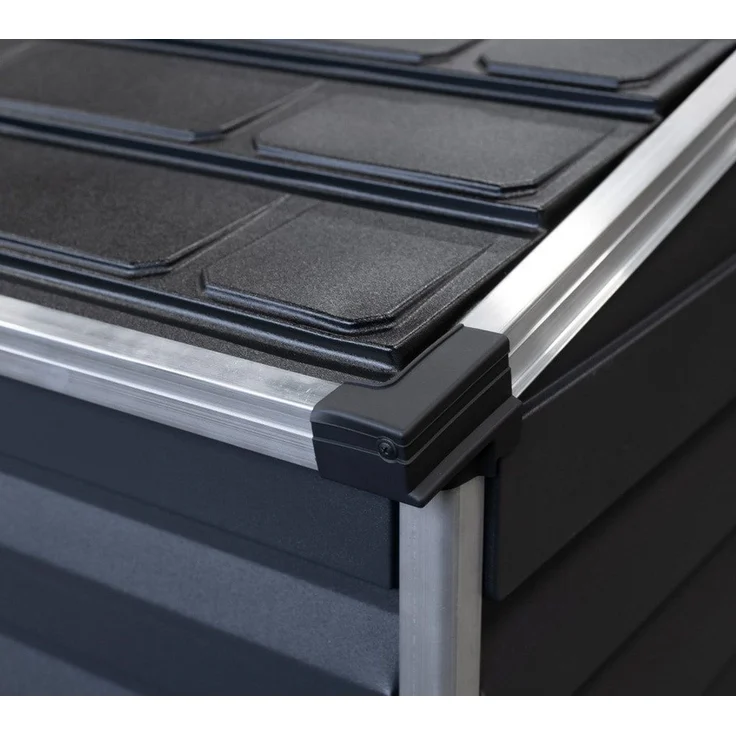 Palram-Canopia 'Voyager' Gerätebox, Aluminium schwarz, 90 x 139 x 147 cm – Bild 11