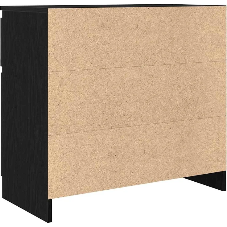 vidaXL Sideboard mit Schublade Schwarz Eichen-Optik 71x35x65 cm 861599 – Bild 7