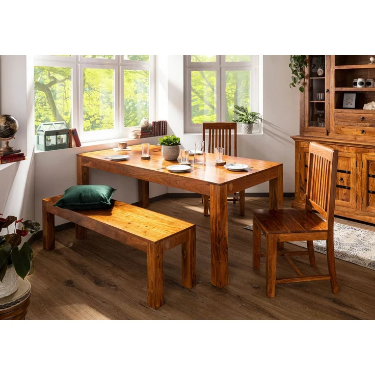 Esstisch Akazie 100x90x76 honig lackiert OXFORD #32 – Bild 8