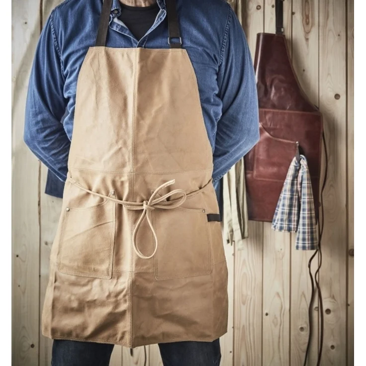 Schürze Vintage Leder HOME MUSTARD