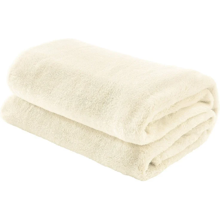 Wohndecke Wohndecke "Salerno", Erwin Müller, Teddy-Fleece Uni – Bild 1