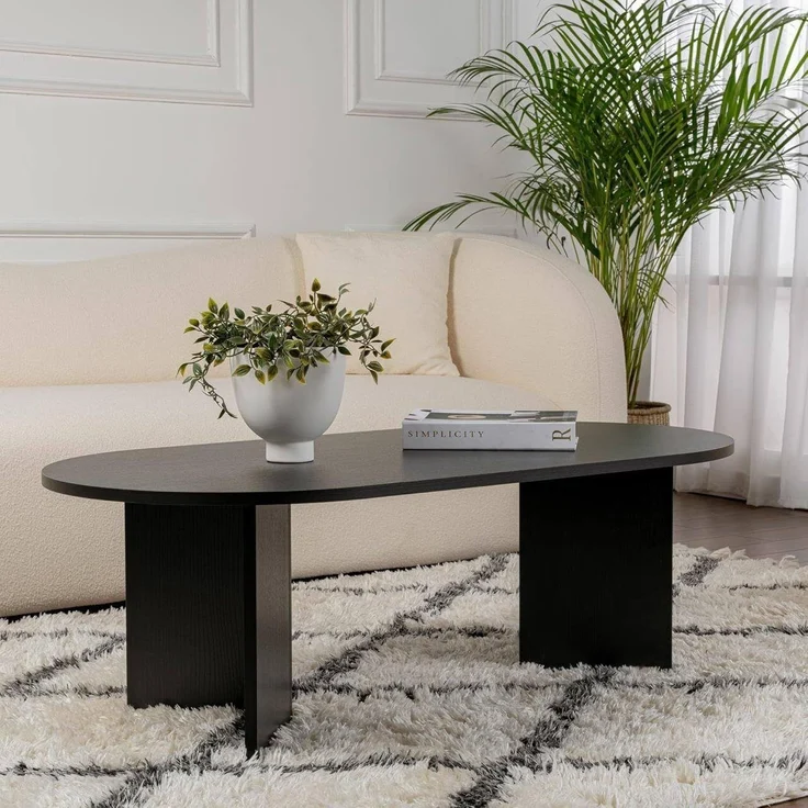 Dmora Couchtisch Parrano 119 x 60 x 40h cm Schwarz