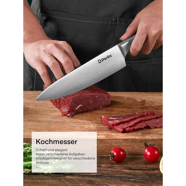 Premium Messerblock mit Messer Holzgriff Messerblock Profi Messer Set 16-TLG – Bild 4