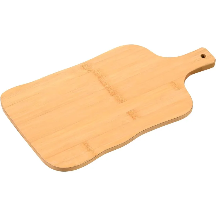 Schneide- & Servierbrett mit Tragegriff - Bambus - 38,5x20 cm