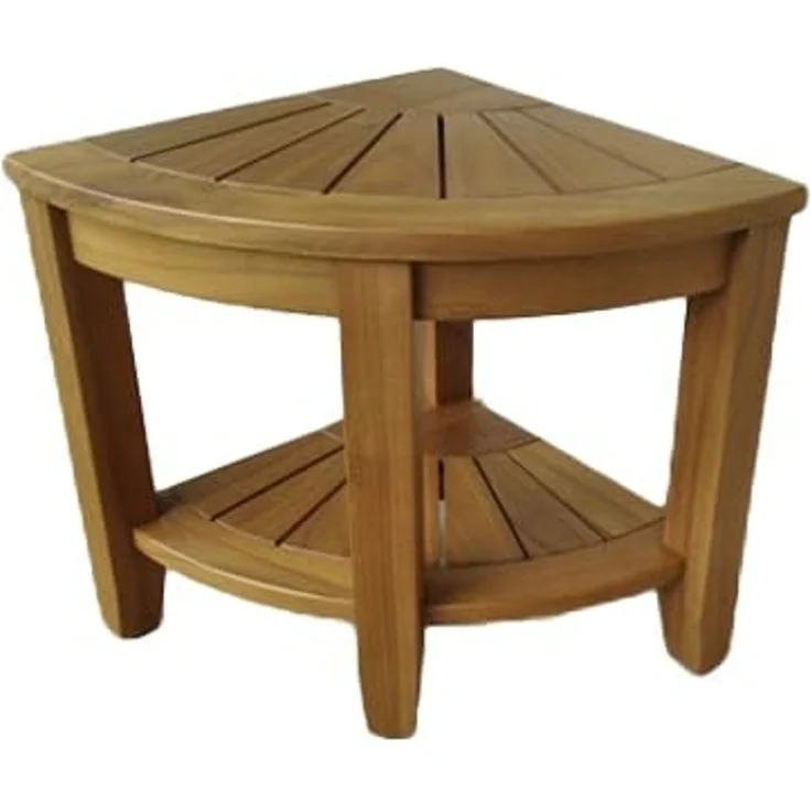 Gartentisch NICO - Teak, Natur, 40x40x44cm | Eck-Terrassentisch Wetterfest Outdoor Tisch – Bild 1