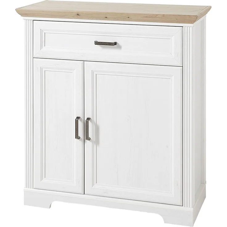 Schuhschrank Jena / Jasmin, Holzwerkstoff, Weiß, Holzfarben, 93 x 102 x 41 cm