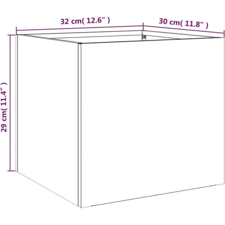 vidaXL Pflanzkübel 2 Stk. Silbern 32x30x29 cm Verzinkter Stahl 841546 – Bild 10