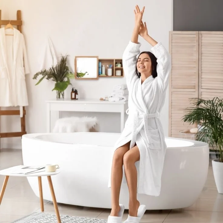 Relaxdays Wandregal mit verschiebbarem Spiegel, geöltes Holz Walnuss, 80 cm – Bild 3