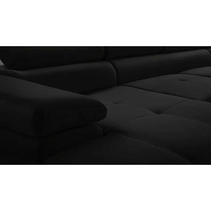 AX LIVING Arborio XL Wohnlandschaft XXL U Form Eckcouch Schwarz R – Bild 6