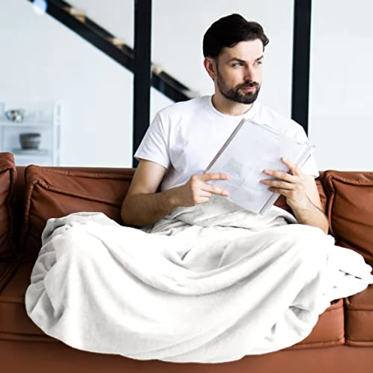 Wohndecke Kuscheldecke super weich & flauschig – warme Fleecedecke, Gräfenstayn, warme Wolldecke, Sofadecke & Tagesdecke - Überwurf Sofa, Couch – Bild 7